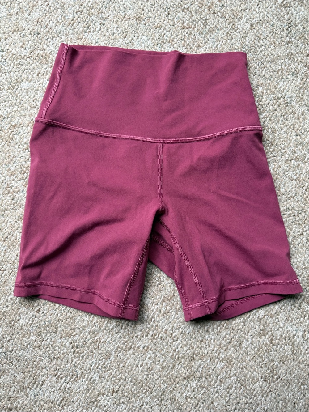 Lululemon align high rise biker shorts in washed mauve
